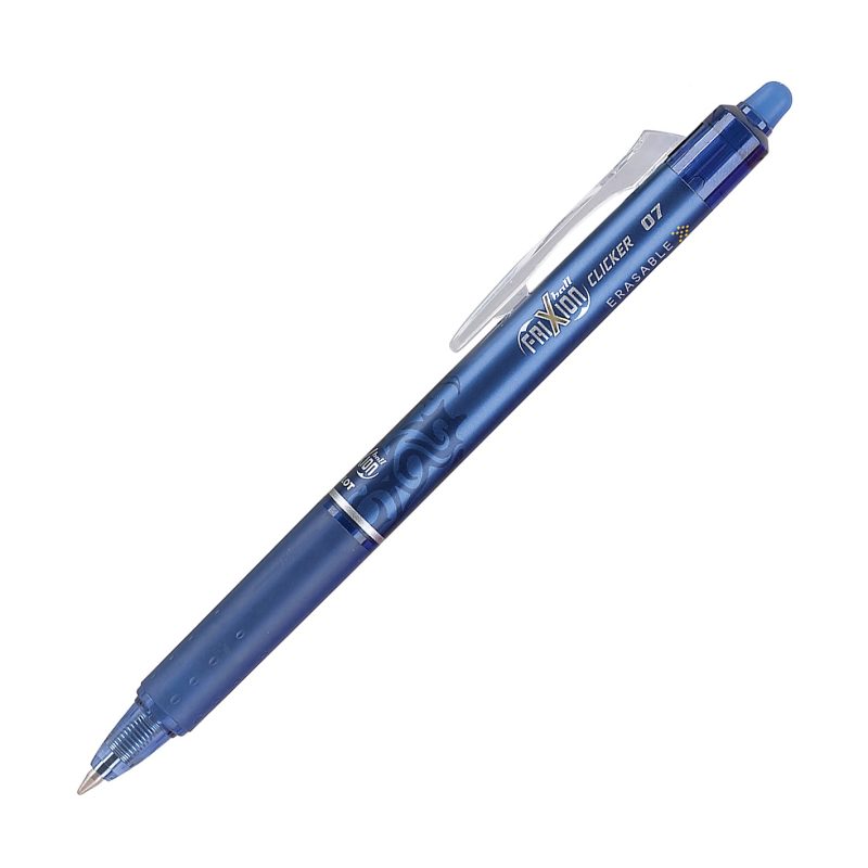 Pilot® FriXion® Ball Clicker Erasable Retractable Gel Pens, Pack of 12, Fine Point, 0.7 mm, Blue Barrel, Blue Ink - Image 2