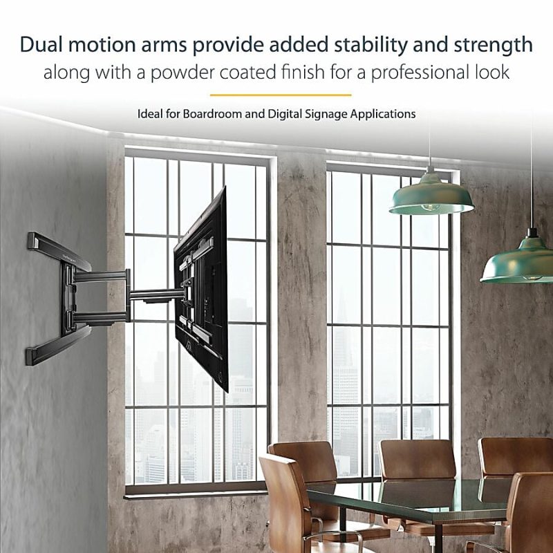 StarTech.com Full Motion TV Wall Mount - For up to 80" VESA Mount Displays - Articulating Arm - Steel - Adjustable Wall Mount TV Bracket - 1 Display(s) Supported80" Screen Support - 110.23 lb Load Capacity - Image 7