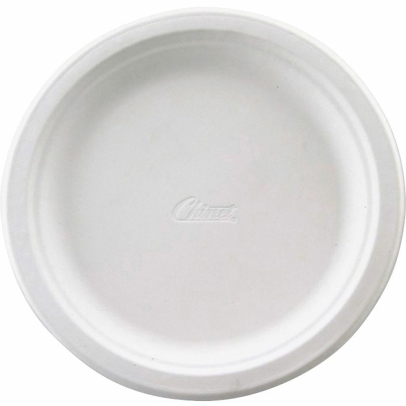 Chinet Heavy-Duty Paper Plates, 8-3/4", 100% Recycled, Pack Of 125 Plates