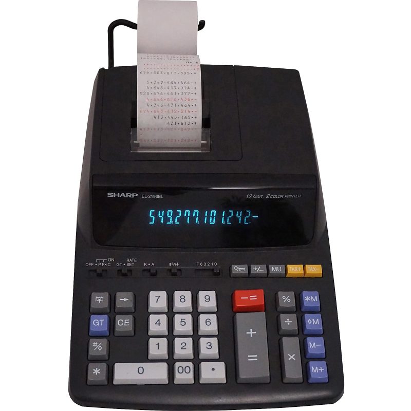 Sharp® EL-2196BL Printing Calculator, Black - Image 2