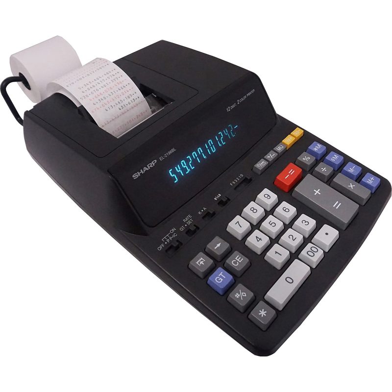Sharp® EL-2196BL Printing Calculator, Black - Image 3