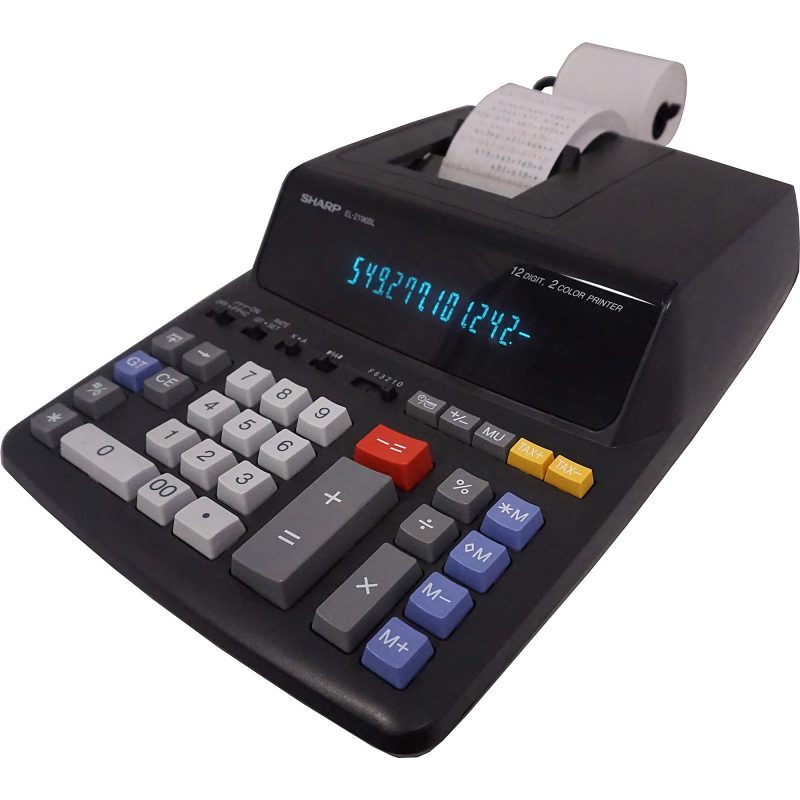 Sharp® EL-2196BL Printing Calculator, Black - Image 4