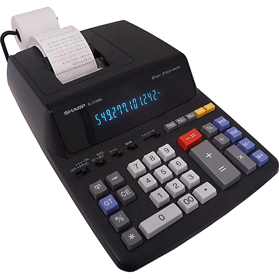 Sharp&reg; EL-2196BL Printing Calculator, Black - Image 5