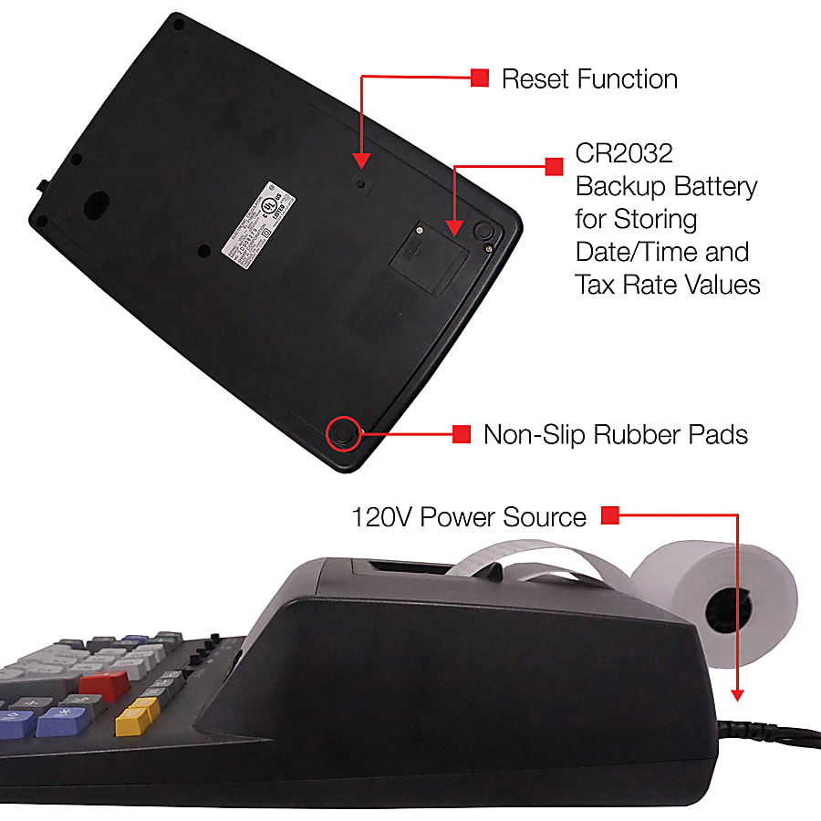 Sharp&reg; EL-2196BL Printing Calculator, Black - Image 10
