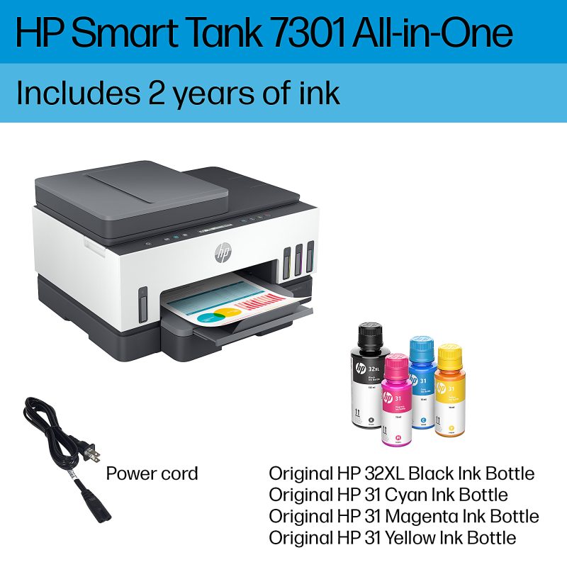 HP Smart Tank 7301 Wireless All-in-One Cartridge-free Ink Tank Color Printer With Up To 2 Years Of Ink Included (28B70A) - Image 6