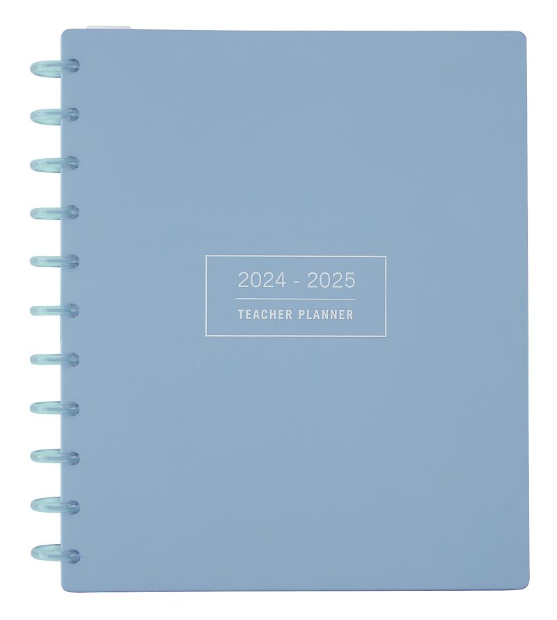2024-2025 TUL® Discbound Monthly Teacher Planner, Letter Size, Light Blue, July To June, ODUS2336-002