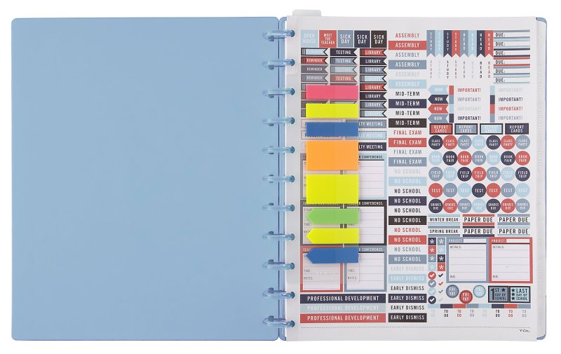 2024-2025 TUL® Discbound Monthly Teacher Planner, Letter Size, Light Blue, July To June, ODUS2336-002 - Image 2
