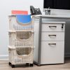 Mind Reader 3-Tier Stackable Storage Containers, Ivory - Image 2
