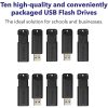 Verbatim Microban 32GB PinStripe USB 3.2 Flash Drive Business Pack - 32 GB - USB 3.2 (Gen 1) Type A - Black - Lifetime Warranty - 10 / Pack - Image 6