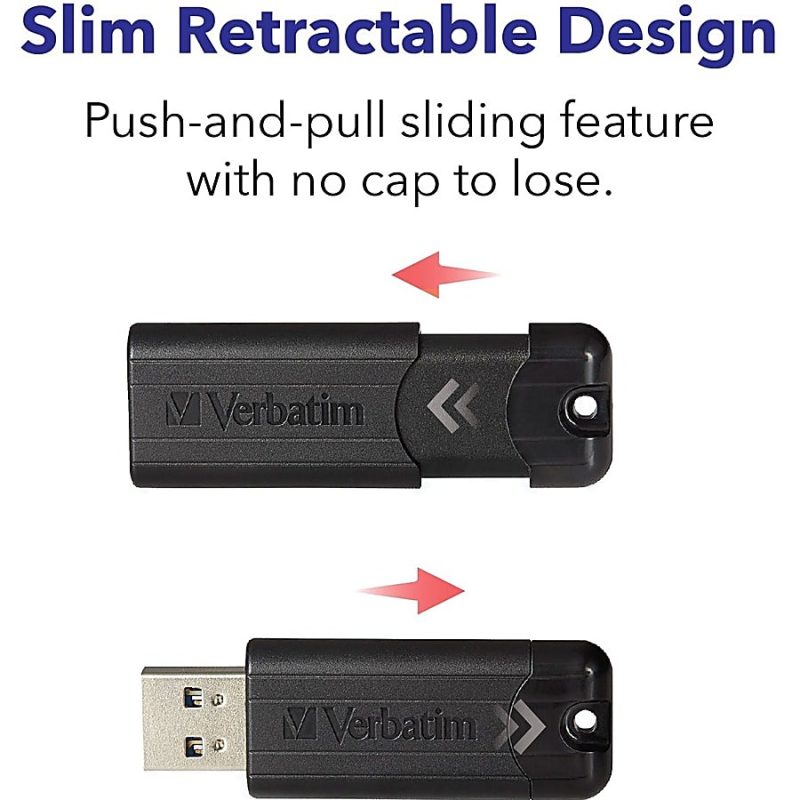 Verbatim Microban 32GB PinStripe USB 3.2 Flash Drive Business Pack - 32 GB - USB 3.2 (Gen 1) Type A - Black - Lifetime Warranty - 10 / Pack - Image 7