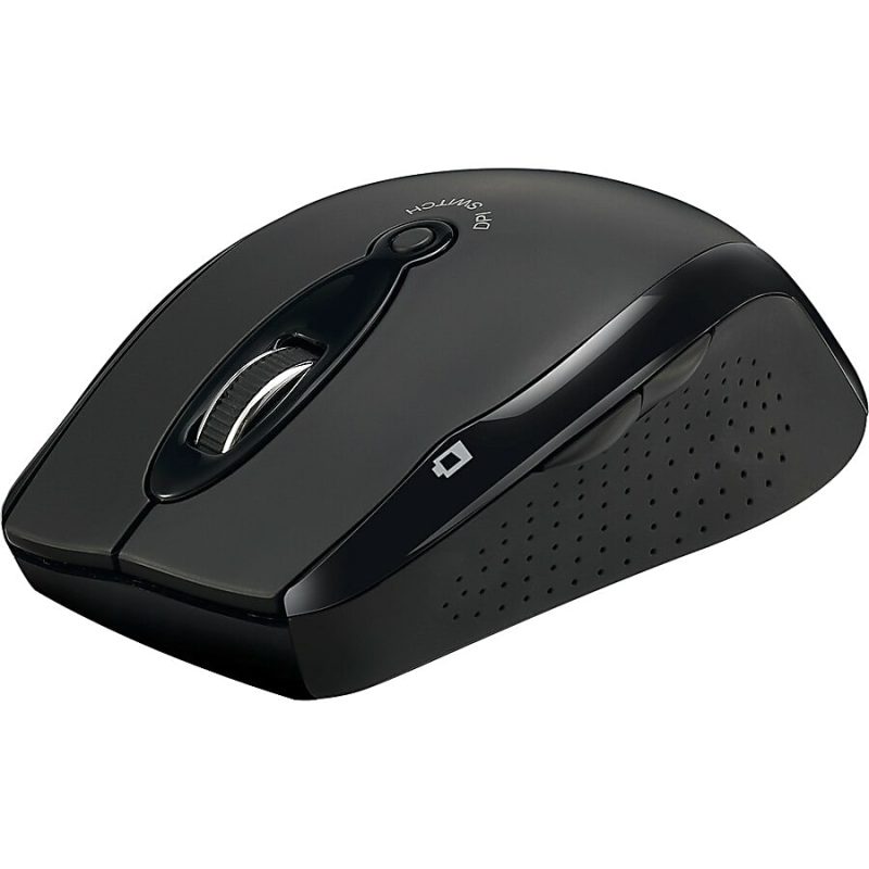 Adesso iMouse M20B - Wireless Ergonomic Optical Mouse - Optical - Wireless - Radio Frequency - 2.40 GHz - Black - USB - 1500 dpi - Scroll Wheel - 6 Button(s) - Right-handed - Image 6