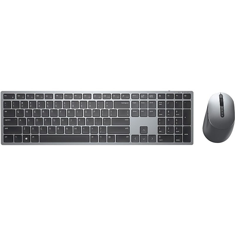 Dell Premier Multi-Device Wireless Keyboard And Mouse KM7321W - USB Wireless Bluetooth/RF Titan Gray - USB Wireless Bluetooth/RF Mouse - Optical - 4000 dpi - 7 Button - Scroll Wheel - Titan Gray - Multimedia Hot Key(s) - AAA, AA - Image 2