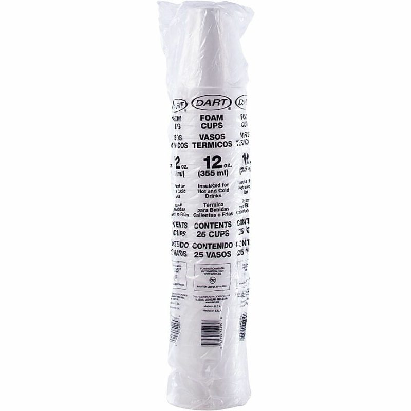 Dart® Insulated Foam Drinking Cups, White, 12 Oz, Box Of 1,000, DCC12J12 - Image 5