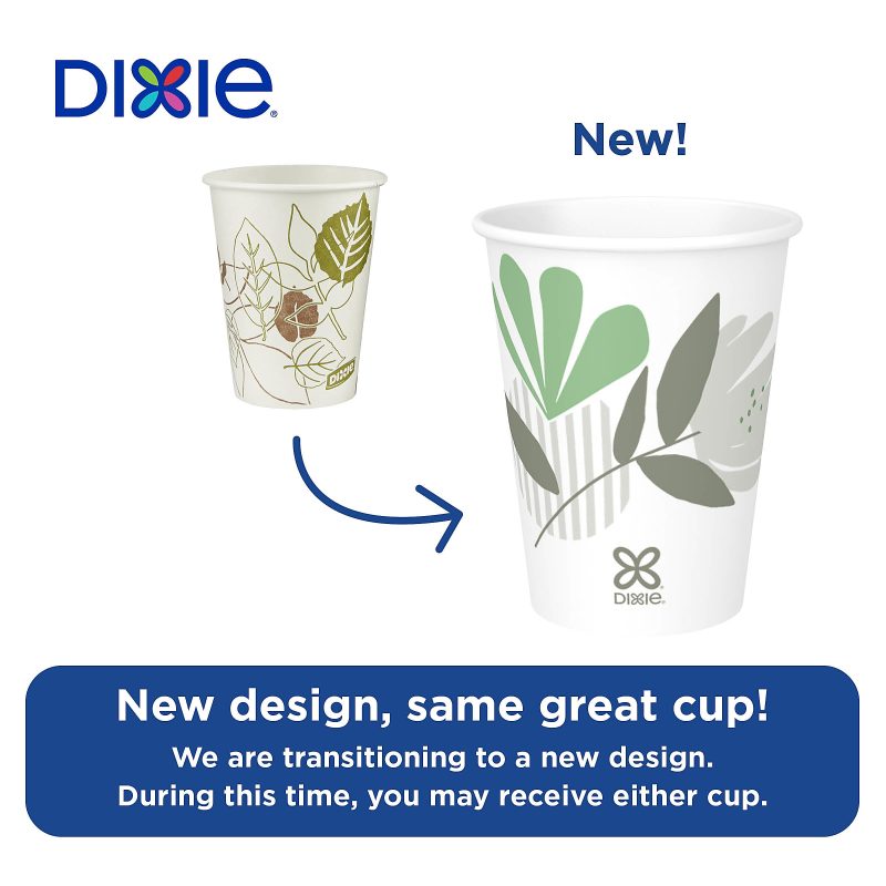 Dixie® Paper Hot Cups, 12 Oz, Pathways, Case Of 1,000 Cups - Image 2