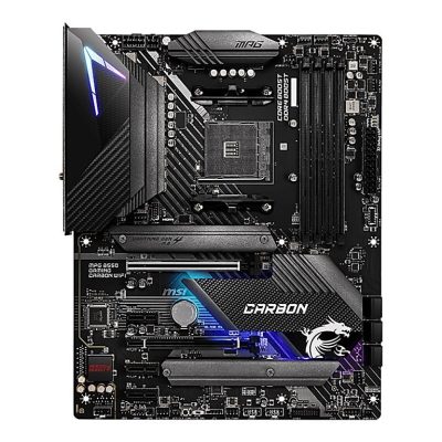 MSI MPG B550 GAMING CARBON WIFI - Motherboard - ATX - Socket AM4 - AMD B550 Chipset - USB-C Gen2, USB-C Gen1, USB 3.2 Gen 1, USB 3.2 Gen 2 - 2.5 Gigabit LAN, Wi-Fi 6, Bluetooth - onboard graphics (CPU required) - HD Audio (8-channel)