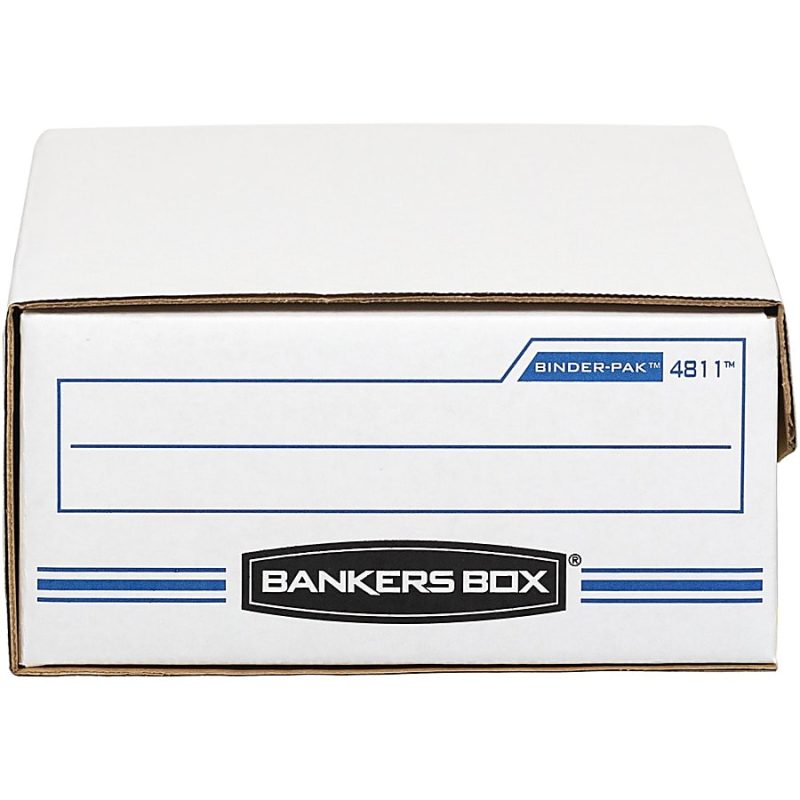 Bankers Box® Liberty® Binder Pak Storage Box, 4 3/4" x 9 3/4" x 11 7/8", 35% Recycled, White/Blue - Image 5