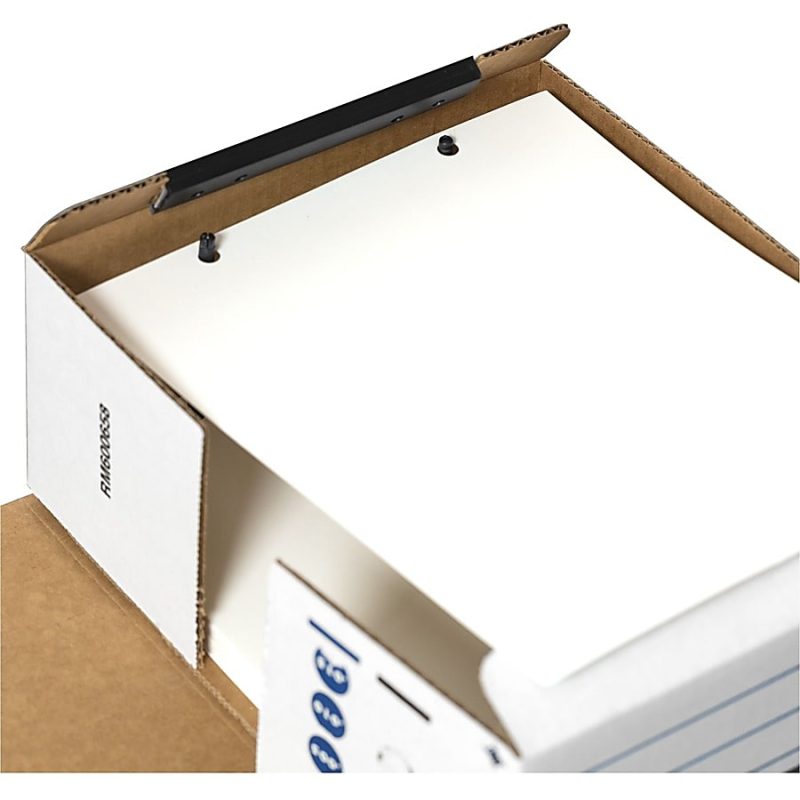 Bankers Box® Liberty® Binder Pak Storage Box, 4 3/4" x 9 3/4" x 11 7/8", 35% Recycled, White/Blue - Image 6