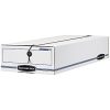 Bankers Box® Liberty® Specialty Size Standard-Duty Storage Boxes, 4 1/4" x 9 1/2" x 23 1/4", 60% Recycled, Blue/White, Case Of 12