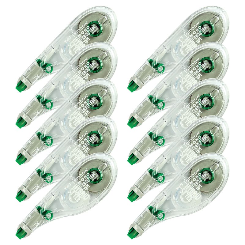 Tombow® Mono® Hybrid-Style Correction Tape, Single Line, 0.16" x 394", Clear, Pack Of 10 - Image 5