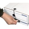 Bankers Box® Liberty® Corrugated Storage Boxes, 4 1/4" x 9 1/4" x 23 3/4", White/Blue, Case Of 12 - Image 4