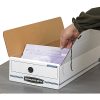 Bankers Box® Liberty® Corrugated Storage Boxes, 4 1/4" x 9 1/4" x 23 3/4", White/Blue, Case Of 12 - Image 5
