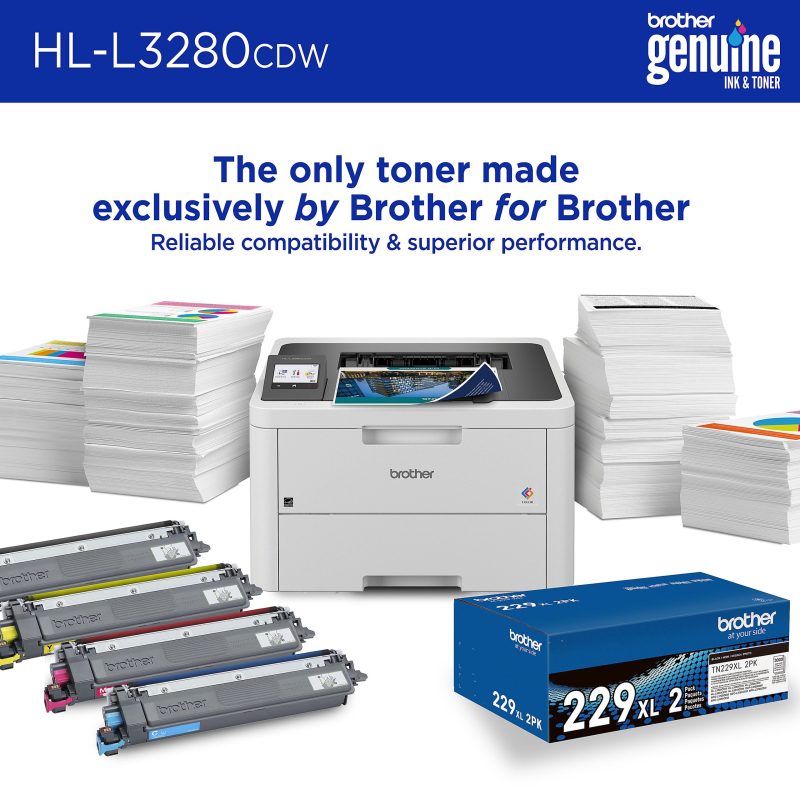 Brother® HL-L3280CDW Wireless Compact Digital Laser Color Printer With Refresh EZ Print Eligibility - Image 4