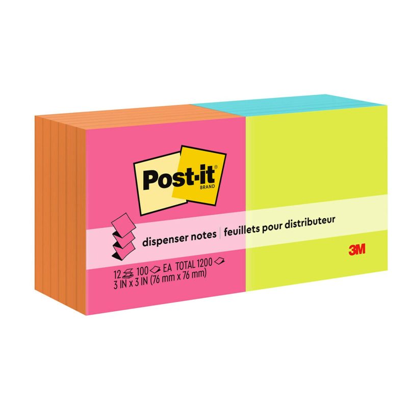 Post-it Pop Up Notes, 12 Pads, 3 in x 3 in, Clean Removal, School Supplies and Office Products, Sticky Notes for Vertical Surfaces, Monitors, Walls and Windows, Poptimistic Collection - Image 10