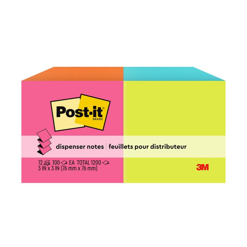 Post-it Pop Up Notes, 12 Pads, 3 in x 3 in, Clean Removal, School Supplies and Office Products, Sticky Notes for Vertical Surfaces, Monitors, Walls and Windows, Poptimistic Collection - Image 11