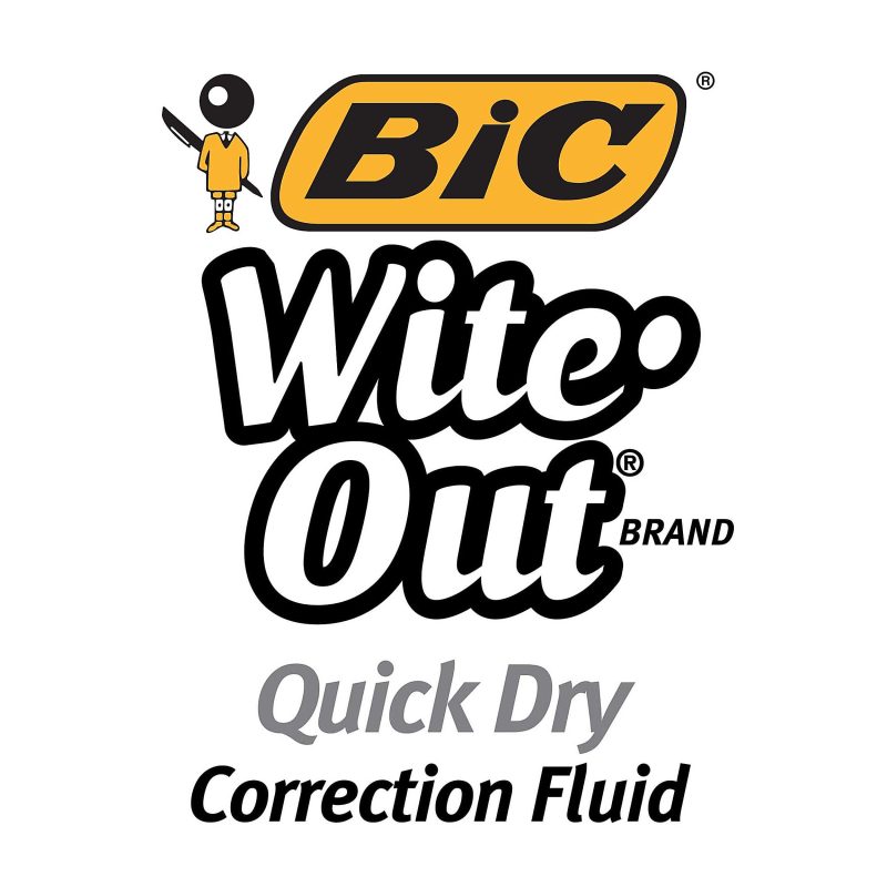 BIC Wite-Out Quick Dry Correction Fluid With Foam Applicator, White, Pack Of 12 - Image 5