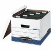 Bankers Box® Hang'N'Stor™ Medium-Duty Storage Boxes With Lift-Off Lids And Built-In Handles, 15 1/2" x 12" x 10", Letter/Legal Size, 60% Recycled, White/Blue, Case Of 4 - Image 6