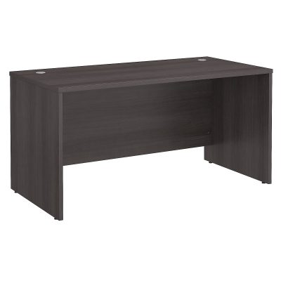 Bush Business Furniture Studio C 60"W Office Computer Desk, White, Standard Delivery - Storm Gray,59-1/2 in.