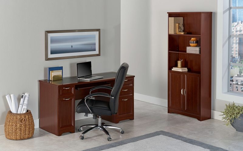Realspace® Magellan 59"W Manager's Computer Desk, Classic Cherry - Image 5