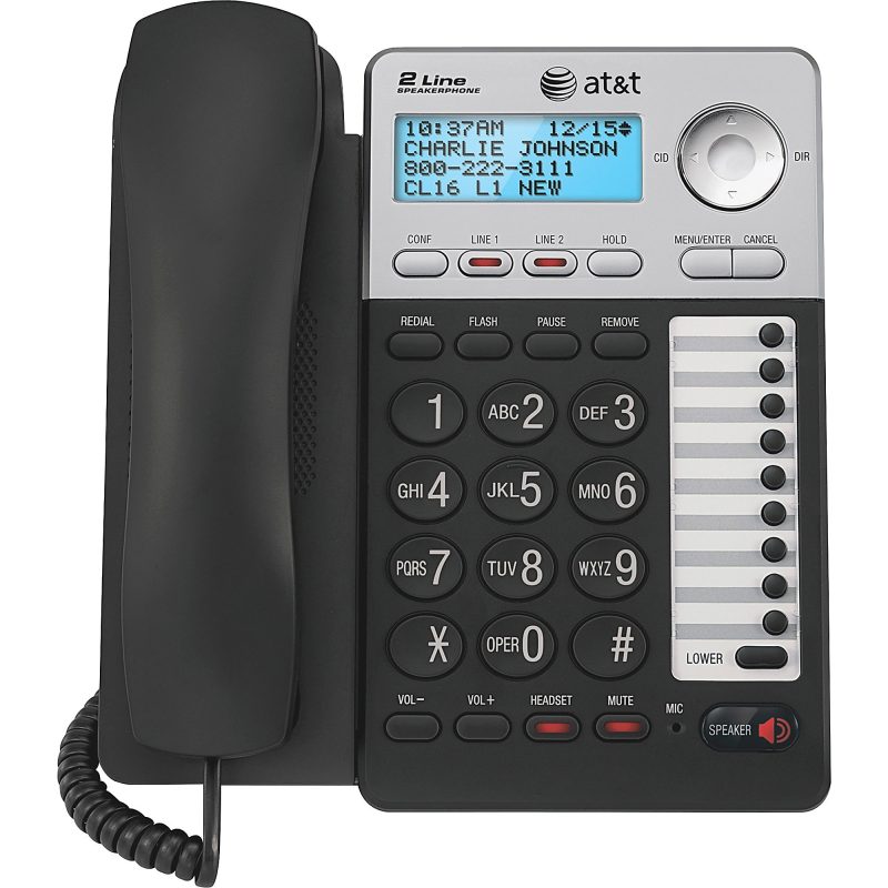AT&T ML17929 2-Line Corded Phone with Caller ID/Call Waiting, Black - Image 4