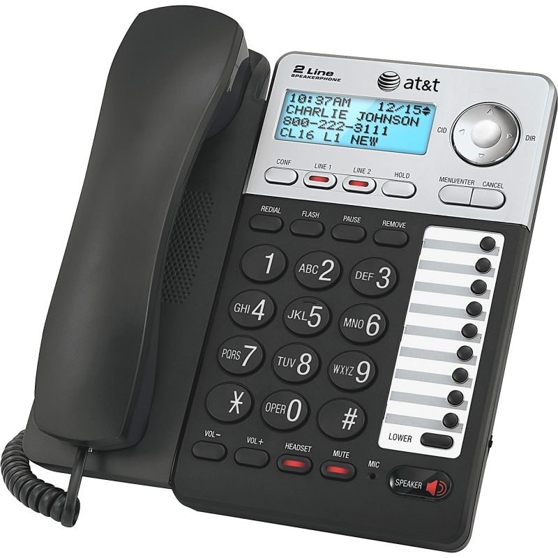 AT&T ML17929 2-Line Corded Phone with Caller ID/Call Waiting, Black - Image 6