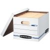 Bankers Box® Stor/File™ Standard-Duty Storage Boxes With Lift-Off Lids And Built-In Handles, Letter/Legal Size, 10“ x 12" x 15", 60% Recycled, White/Blue, Pack Of 10 - Image 3