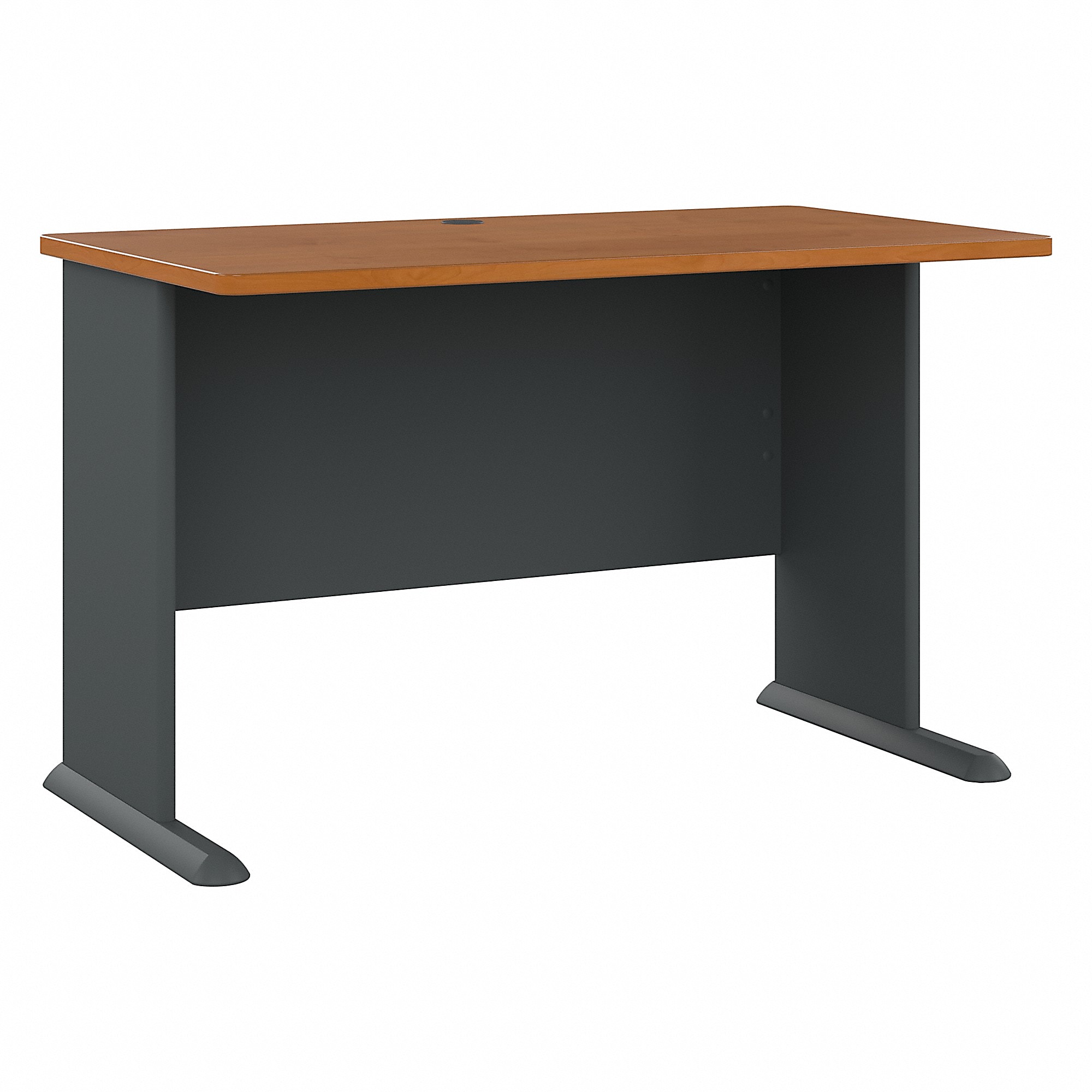 Bush Business Furniture Office Advantage 48"W Computer Desk, Natural Cherry/Slate, Standard Delivery - Natural Cherry/Slate,47-1/2 in.