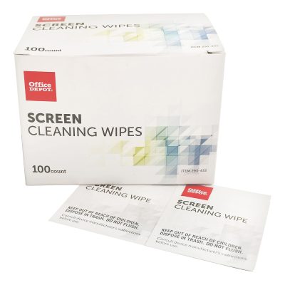 Office Depot® Brand Screen Individually Wrapped Cleaning Wipes, Box Of 100
