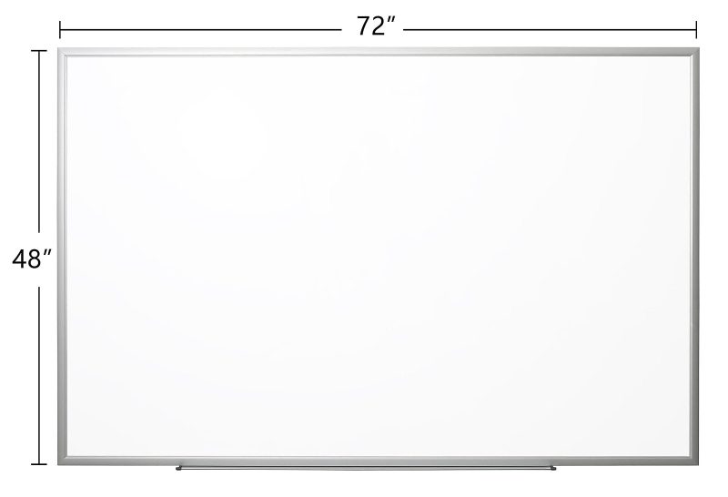 Realspace™ Magnetic Dry-Erase Whiteboard, 48" x 72", Aluminum Frame With Silver Finish - Image 2