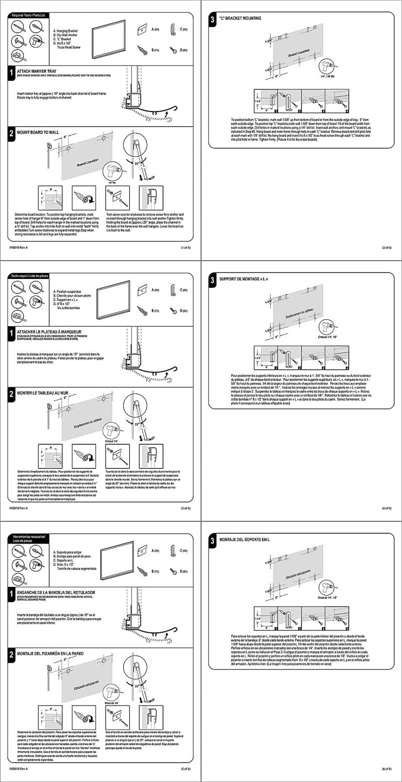 Realspace™ Magnetic Dry-Erase Whiteboard, 48" x 72", Aluminum Frame With Silver Finish - Image 4