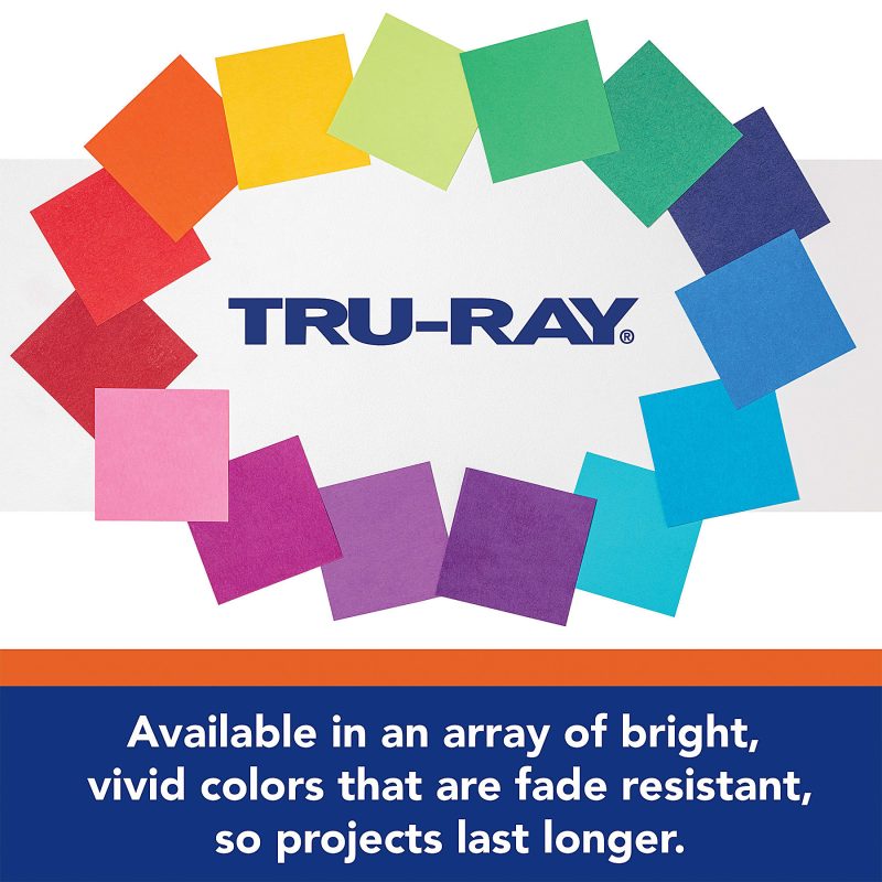Tru-Ray® Construction Paper, 12" x 18", Assorted Hot Colors, 50 Sheets Per Pack, Set Of 3 Packs - Image 5