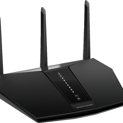 Netgear® Nighthawk AX/5-Stream AX2400 Wi-Fi 6 Router, Black, RAX30-100NAS