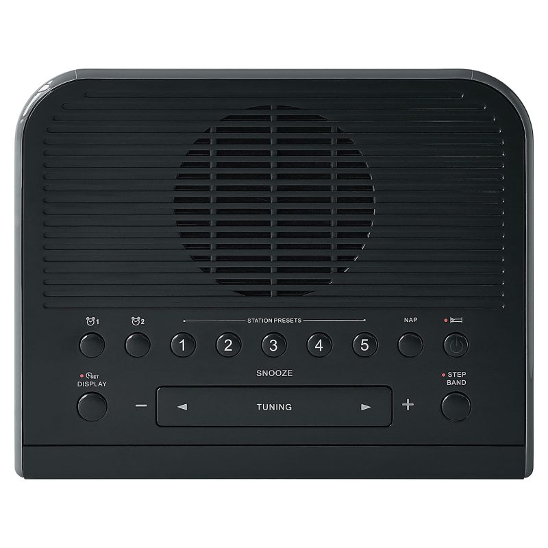 Sangean RCR-5BK AM/FM Digital Tuning Clock Radio, 2-1/4”H x 6-13/16”W x 5-5/8”D - Image 3