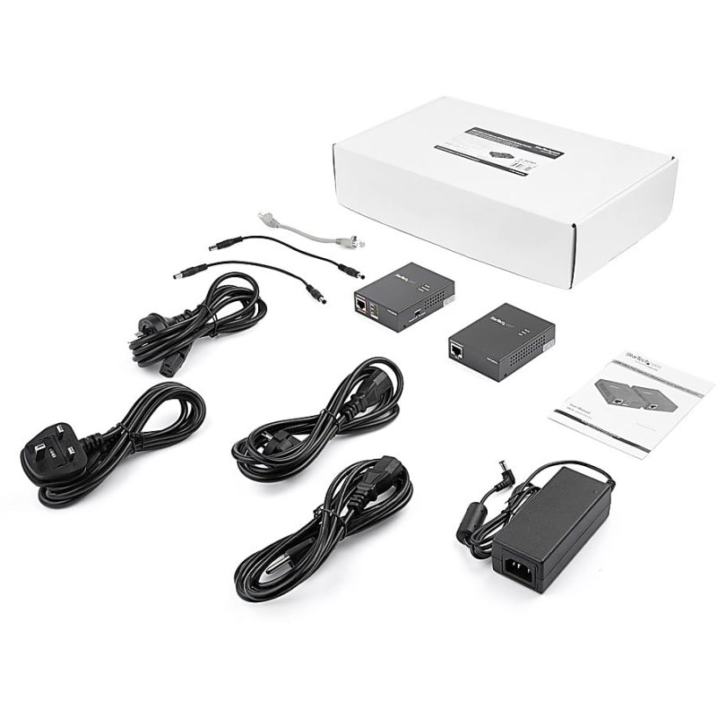 StarTech.com 1 Port Gigabit PoE Injector & Splitter Kit - 60W High/Ultra Power over Ethernet Injector 100m - 12V-24VDC Out 802.3bt Midspan - Image 5