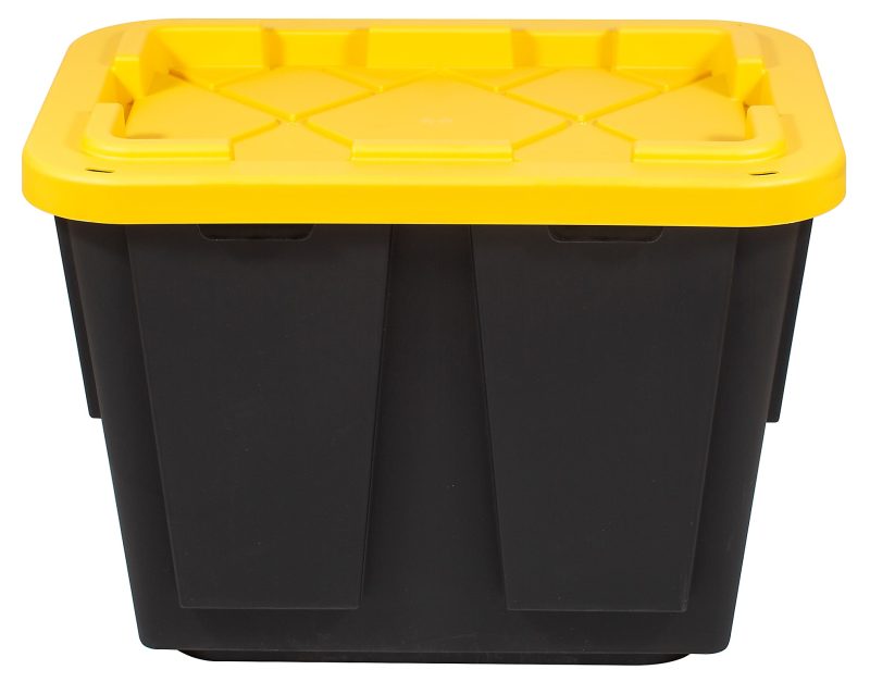 Office Depot® Brand by Greenmade® Professional Storage Totes, 12-Gallon, Black/Yellow, Pack Of 4 Totes - Image 5