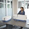 Bankers Box® Liberty® FastFold® Medium-Duty Storage Boxes With Locking Lift-Off Lids And Built-In Handles, Letter Size, 24" x 12" x 10", 60% Recycled, White/Blue, Case Of 12 - Image 9