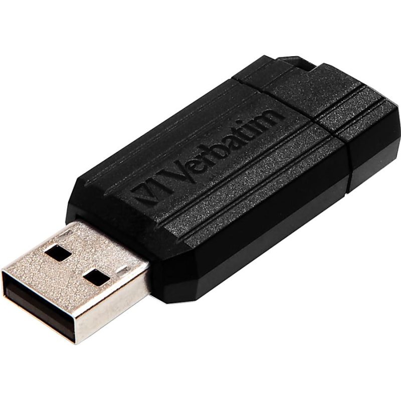 Verbatim® PinStripe USB Flash Drive, 64GB, Black, Pack Of 10 - Image 2