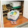 Bankers Box® Stor/File™ Medium-Duty Storage Boxes With Locking Lift-Off Lids And Built-In Handles, Letter Size, 24" x 12" x 10", 60% Recycled, White/Blue, Case Of 12 - Image 6