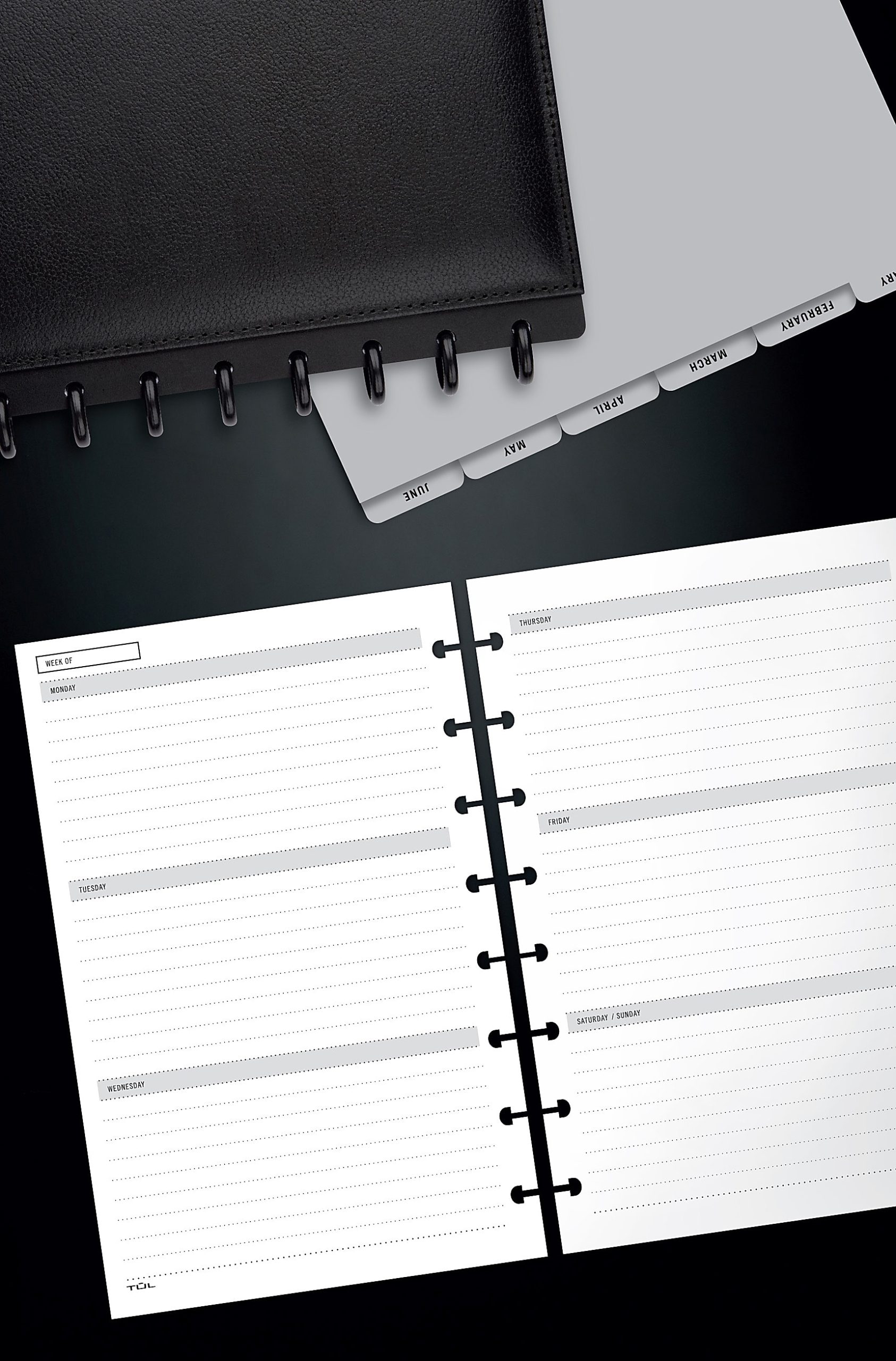 TUL® Discbound Undated Weekly/Monthly Refill Pages, Junior Size, 68 Sheets - Image 2