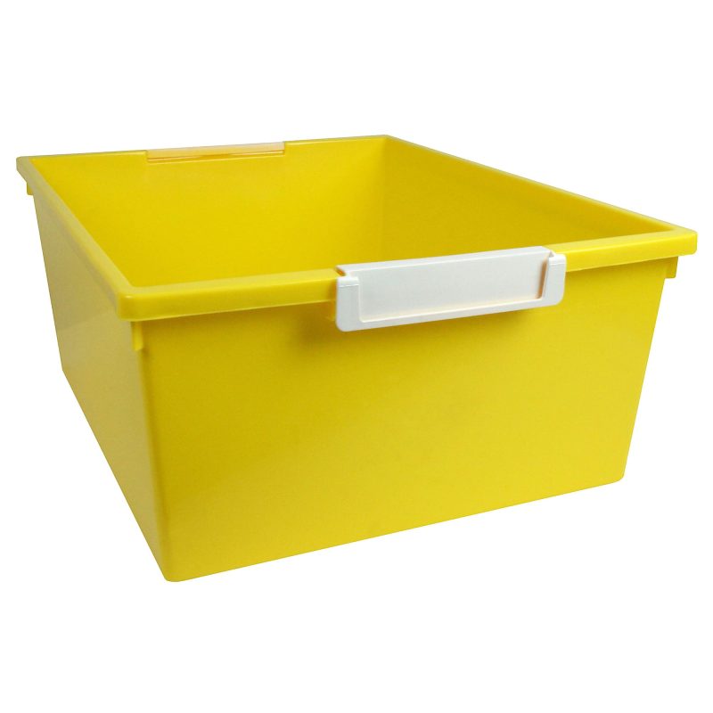 Romanoff Tattle Tray With Label Holder, 12 QT, Yellow, Pack Of 3 - Image 3
