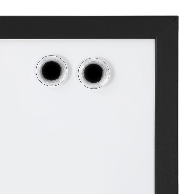 Realspace™ Magnetic Dry-Erase Whiteboard/Cork Bulletin Board, 24'' x 36", Black Frame - Image 4